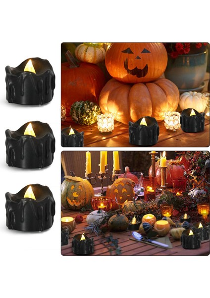 Alevsiz LED Mum Işığı, Gerçekçi Alevler ile Cadılar Bayramı Noel Çay Işığı Noel Tatili Düğün Ev Dekor (Yurt Dışından) modelleri