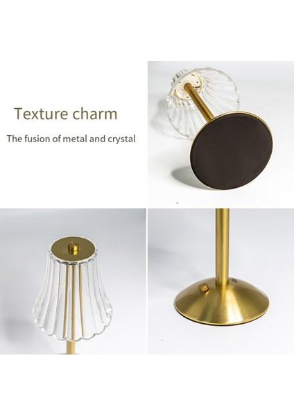 LED Kristal Dekoratif Masa Lambası 800 Mah Şarj Edilebilir Atmosfer Gece Lambası Restoran Cafe Için 3 Seviyeli Parlaklık (Yurt Dışından) modelleri