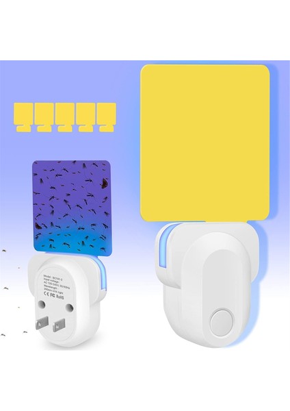 Elektrikli Uçan Böcek Tuzağı Seti Meyve Sineği, Uçan Böcek, Sivrisinek, Tatarcıklar, Güveler, Abd Plug-A Için Yapışkan Yakalayıcı Tuzakları (Yurt Dışından)