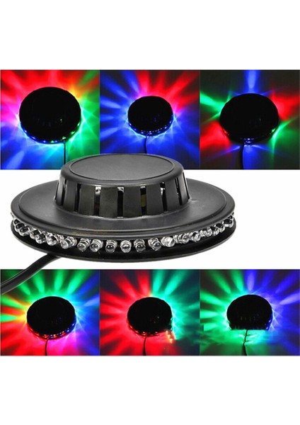 8 W Mini Disko Işığı 48LED Rgb Parti Sahne Duvar Arka Işık Dekorasyon Flaş Işığı Lazer Renkli Işın Müzikli Işık Ab Tak (Yurt Dışından)