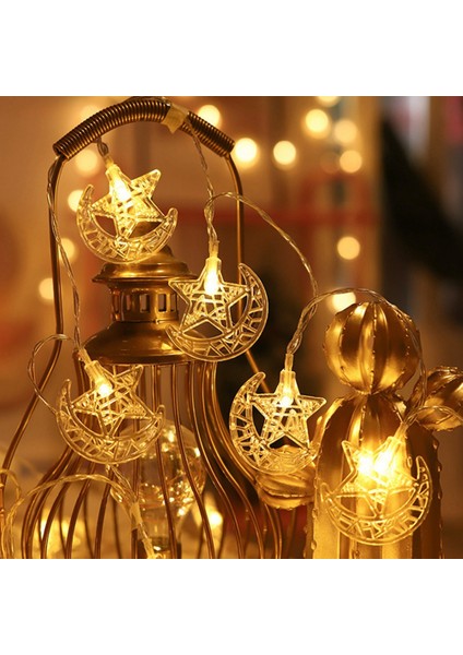 40 LED USB Ramazan Dize Işıklar Islam Işık Dize Işıklar Ev Için Ramazan Süslemeleri USB Powered Uzatılabilir, C (Yurt Dışından)