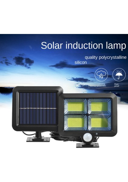 LED Güneş Işığı Açık Bahçe Dekorasyon Güneş 100COB Işık Su Geçirmez Güneş Enerjili Spot Güvenlik Işığı (Yurt Dışından)