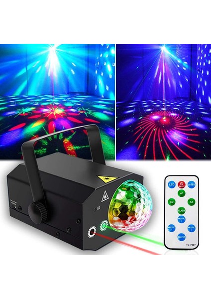 Parti Işığı LED Kristal Top Işık Ses Kontrollü Uzaktan Kumanda Projeksiyon Etkisi Karaoke Ab Tak Için Uygun (Yurt Dışından)