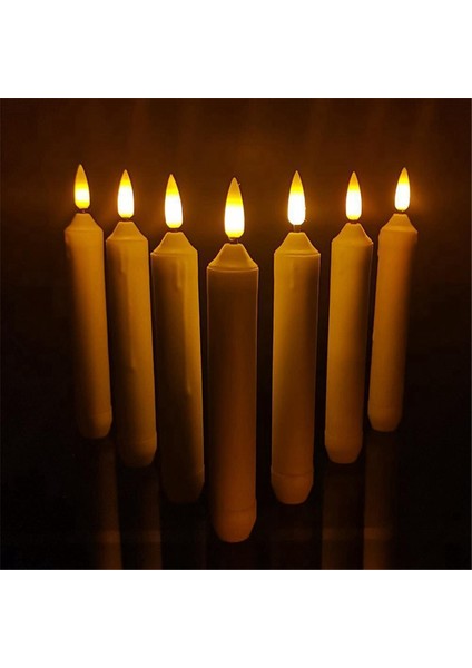 Simülasyon Gözyaşları Elektronik Mum LED Işık 12 Adet/kutu Sarı Flaş 2.0X15.5 cm Çok Fonksiyonlu Mum Işıkları (Yurt Dışından)