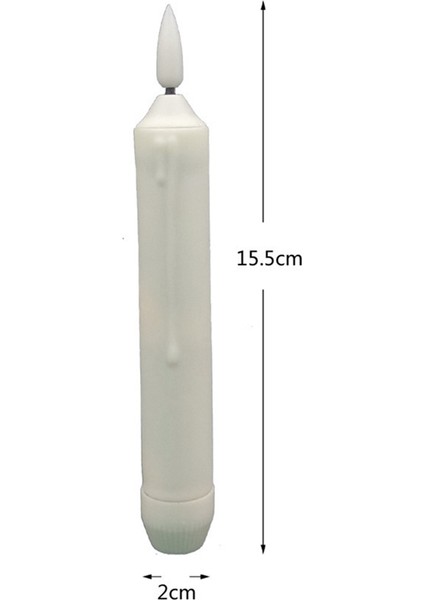 Simülasyon Gözyaşları Elektronik Mum LED Işık 12 Adet/kutu Sarı Flaş 2.0X15.5 cm Çok Fonksiyonlu Mum Işıkları (Yurt Dışından)