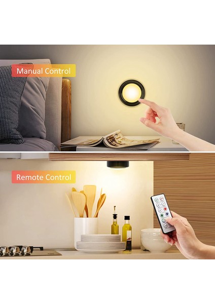 Uzaktan Kumandalı Puck Işıkları, 16 Renk Rgb LED Dolap Altı Işıkları Kablosuz, Dolap, Yatak Odası Için Kumandalı Puck Işıkları (Yurt Dışından) fırsatları