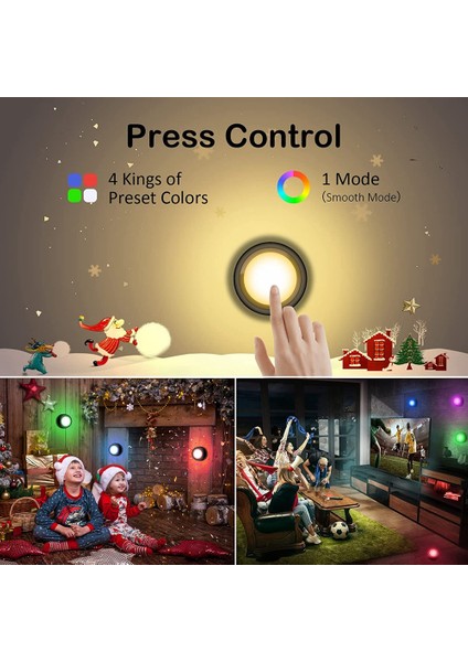 Uzaktan Kumandalı Puck Işıkları, 16 Renk Rgb LED Dolap Altı Işıkları Kablosuz, Dolap, Yatak Odası Için Kumandalı Puck Işıkları (Yurt Dışından) indirimleri