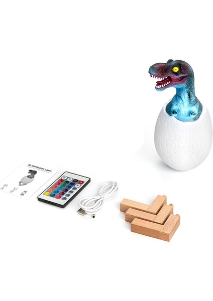 3D Gece Lambası Tyrannosaurus Yumurta Masa Lambası 16 Renk Dokunmatik Uzaktan Kumanda Karikatür Masa Lambaları Çocuk Ev Dekor Için (Yurt Dışından)