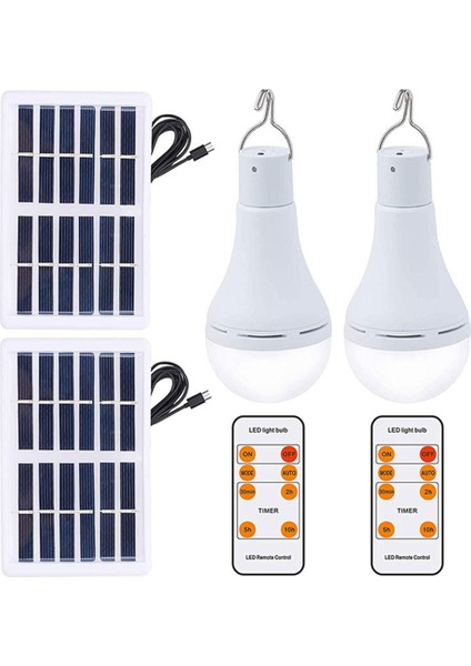 LED Güneş Ampul Şarj Edilebilir Enerji Ampul Lamba Kapalı Açık Kamp Için Uzaktan Kumanda ile Güneş Çadır Lambası (Yurt Dışından)