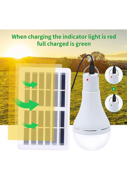 LED Güneş Ampul Şarj Edilebilir Enerji Ampul Lamba Kapalı Açık Kamp Için Uzaktan Kumanda ile Güneş Çadır Lambası (Yurt Dışından)