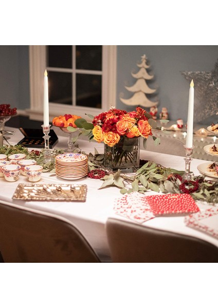 6 Adet Alevsiz Konik Mumlar 10 Tuşlu Uzaktan Zamanlayıcı ile Titreşen, Kumandalı LED Şamdanlar Pencere Mumları (Yurt Dışından) fiyatları