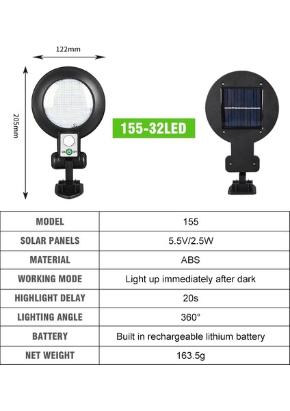 LED Güneş Duvar Işık Solar Lamba Hareket Sensörü Bahçe Dekorasyon Için Güneş Enerjili Güneş Işığı Sokak Lambası, B Tipi (Yurt Dışından) modelleri