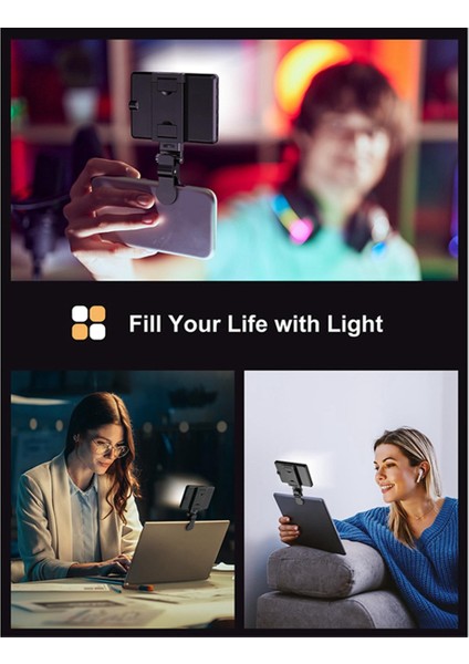 60 LED 2000MAH Çok Fonksiyonlu Yumuşak Işık Cep Telefonu Dolgu Işığı Bilgisayar Video Konferans Fotoğrafçılığı Cep Işığı (Yurt Dışından) modelleri
