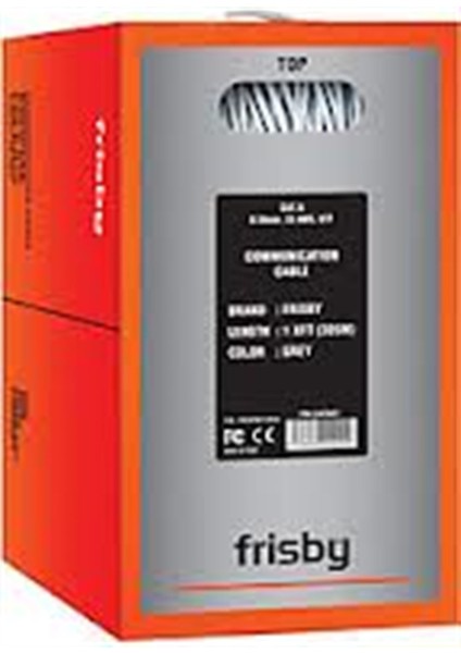 FR-CAT601 305MT 0.58MM 23AWG CAT6 UTP KABLO GRİ