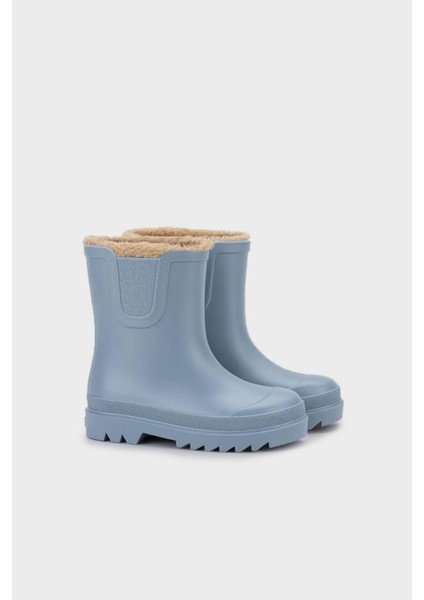 Suya Dayanıklı Içi Kürklü Yağmur Çizmesi Unisex Çocuk Yağmur Çizmesi W10290