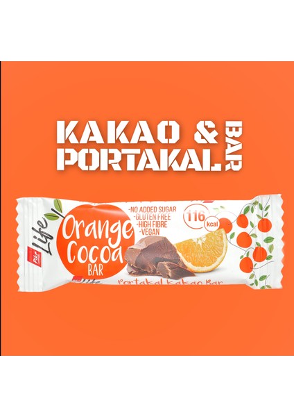Portakal ve Kakaolu Hurma Bar 30 gr 12'li Kutu