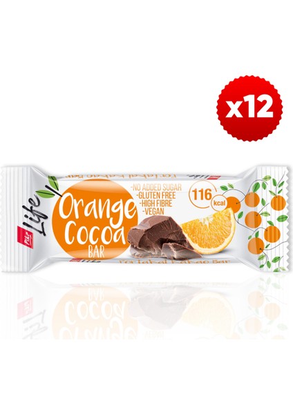 Portakal ve Kakaolu Hurma Bar 30 gr 12'li Kutu