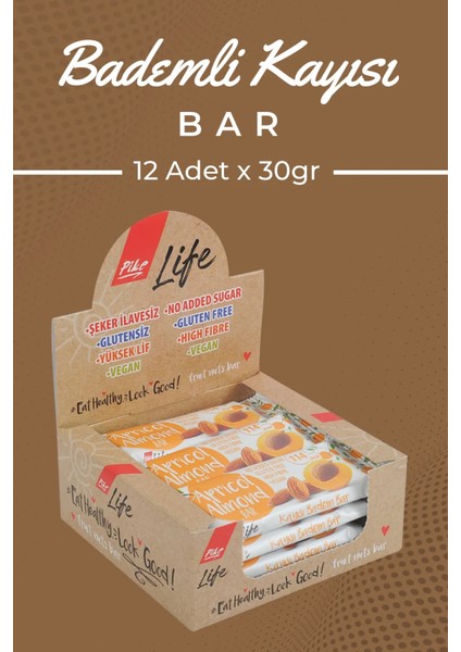 Bademli Kayısı Bar 30 gr 12'li Kutu