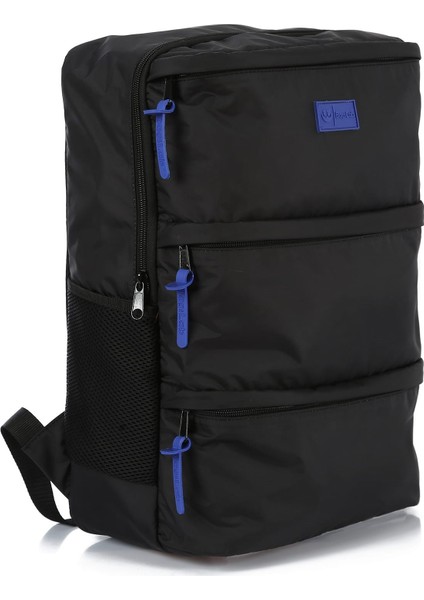 Siyah Renk Su Geçirmez Kumaş Sırt Çantası 1012