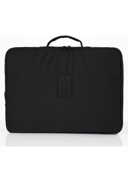 Siyah Su Geçirmez Kumaş Laptop Çantası