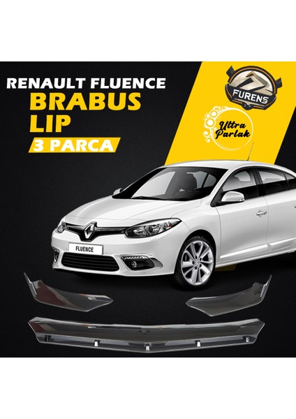 Renault Fluence Uyumlu Brabus Ön Lip 3 Parça Kanatlı Lip
