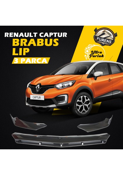 Renault Captur 2013-2017 Uyumlu Brabus Ön Lip 3 Parça Kanatlı Lip
