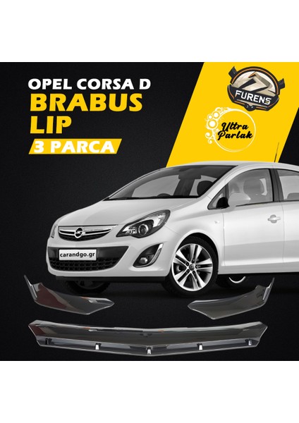 Opel Corsa D 2006-2014 Uyumlu Brabus Ön Lip 3 Parça Kanatlı Lip