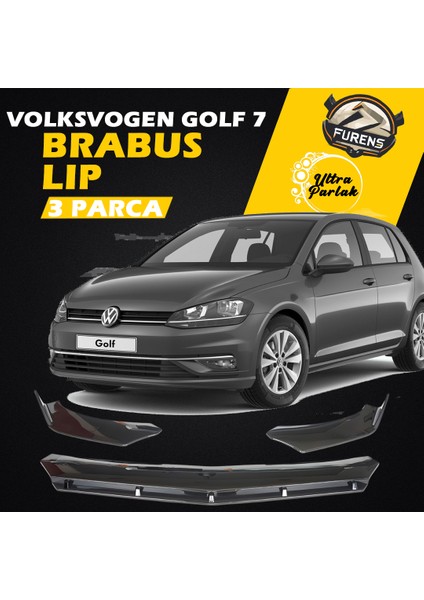 Vw Golf 7 7.5 Uyumlu Brabus Ön Lip 3 Parça Kanatlı Lip