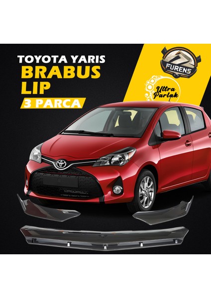 Toyota Yaris 2012-2015 Uyumlu Brabus Ön Lip 3 Parça Kanatlı Lip
