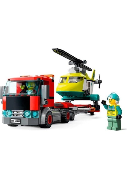 60343 LEGO City - Kurtarma Helikopteri Nakliyesi, 215 Parça, +5 Yaş modelleri