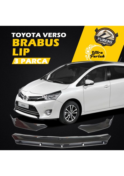 Toyota Verso 2014-2017 Uyumlu Brabus Ön Lip 3 Parça Kanatlı Lip