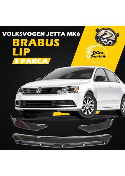 Vw Jetta Mk6 2011 Uyumlu Brabus Ön Lip 3 Parça Kanatlı Lip