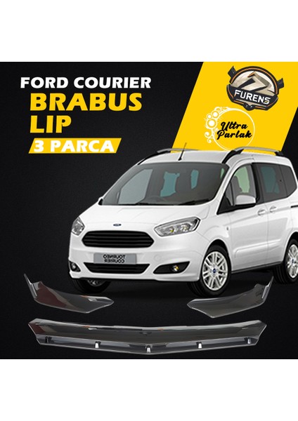 STS Oto Aksesuar Ford Courier Uyumlu Brabus Ön Lip 3 Parça Kanatlı Lip