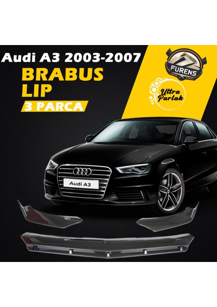 Audi A3 8p 2003-2007 Uyumlu Brabus Ön Lip 3 Parça Kanatlı Lip