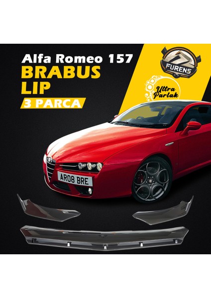 Alfa Romeo 157 Uyumlu Brabus Ön Lip 3 Parça Kanatlı Lip