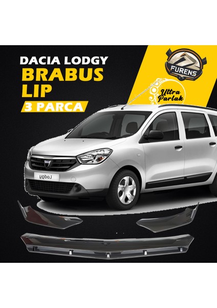 Dacia Lodgy 2012 - 2021 Uyumlu Brabus Ön Lip 3 Parça Kanatlı Lip