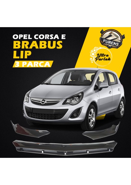 Opel Corsa E 2014-2019 Uyumlu Brabus Ön Lip 3 Parça Kanatlı Lip