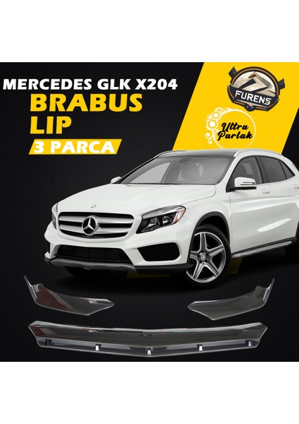 Mercedes Benz Glk X204 2009-2015 Uyumlu Brabus Ön Lip 3 Parça Kanatlı Lip