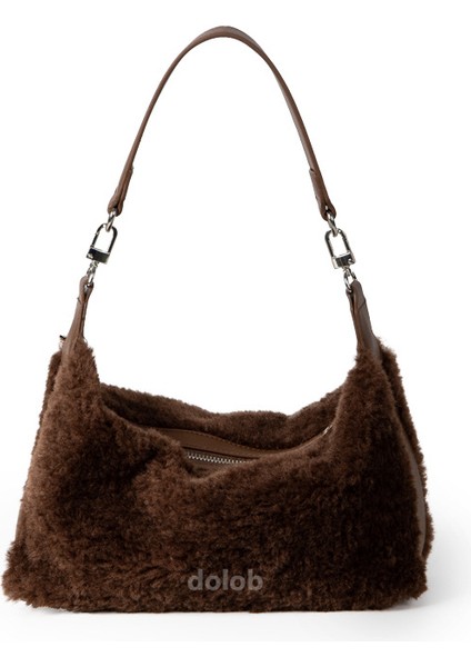 Niş Peluş Koltuk Altı Çantası 2023 Sonbahar ve Kış Yeni Retro Dikişli Üst Düzey Omuz Çantası Kadınların Şık ve Çok Yönlü (Yurt Dışından)