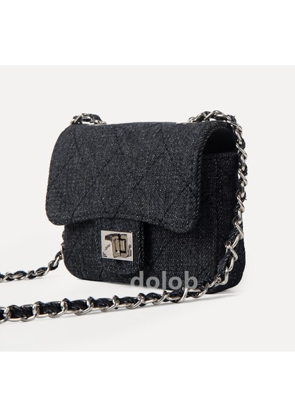 Kadınlar Için Çantalar 2023 Yeni Niş Tasarım Mini Crossbody Küçük Kare Çanta Moda Eşkenar Dörtgen Denim Zincir Çanta (Yurt Dışından) fırsatları