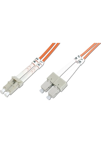 LC-SC Fiber Optik Patch Kablo, Multimode OM 2 50/125 Duplex, 3.0mm, LSZH, 10 metre
