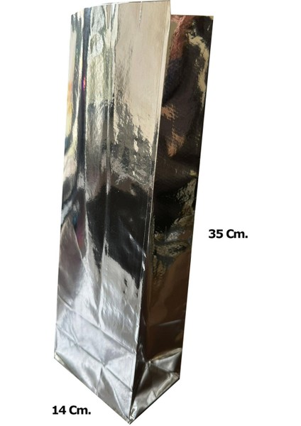 Metalize Kraft Kese Kağıdı - Orta Boy - 14 x 35 Cm. - 20 Adetlik 10 Paket indirimleri