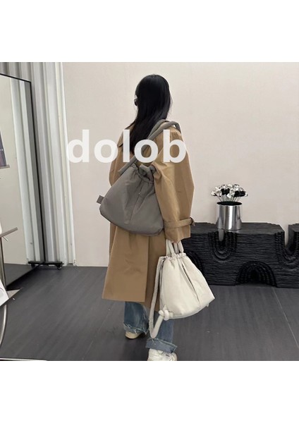 Naylon Sırt Çantası Kadın Aşağı Dolu Pamuklu Moda Öğrenci Okul Çantası Taşınabilir Kozmetik Çantası Rahat Omuz Çantası (Yurt Dışından)