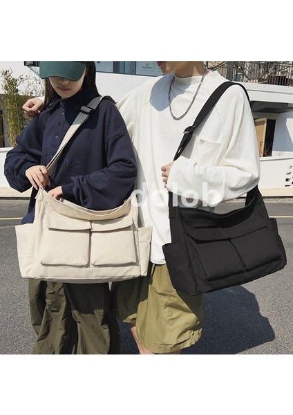 Edebi Gençlik Omuz Çantası Büyük Kapasiteli Kanvas Çanta Yaz Üniversite Öğrencisi Sınıf Çanta Crossbody Çanta Kadın Çantası (Yurt Dışından) fırsatları