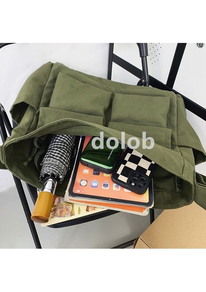 Edebi Gençlik Omuz Çantası Büyük Kapasiteli Kanvas Çanta Yaz Üniversite Öğrencisi Sınıf Çanta Crossbody Çanta Kadın Çantası (Yurt Dışından) indirimleri