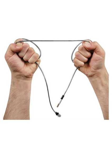 Iron Type C Metal Gövdeli Ekstra Güçlü Hızlı Şarj Kablosu 100 cm 38857