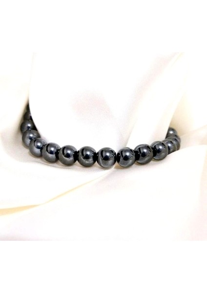 Hematit Doğal Taş Bileklik 8 mm