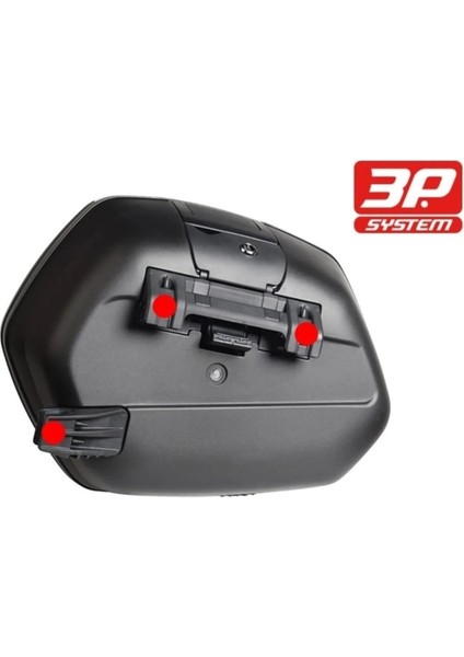 Anka Shop Motosiklet Kurye Yan Heybe Çift Set Çanta Reflektörlü Shad 3p Sistem Motor Tur Çantası Bagaj Hacim 36+36L Kapasite