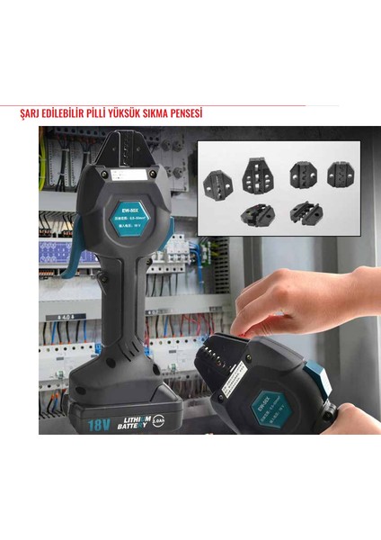 EW-50X Bataryalı Kablo Sıkma Pensesi