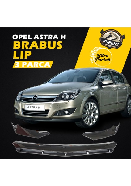 Opel Astra H 2009-2014 Uyumlu Brabus Ön Lip 3 Parça Kanatlı Lip